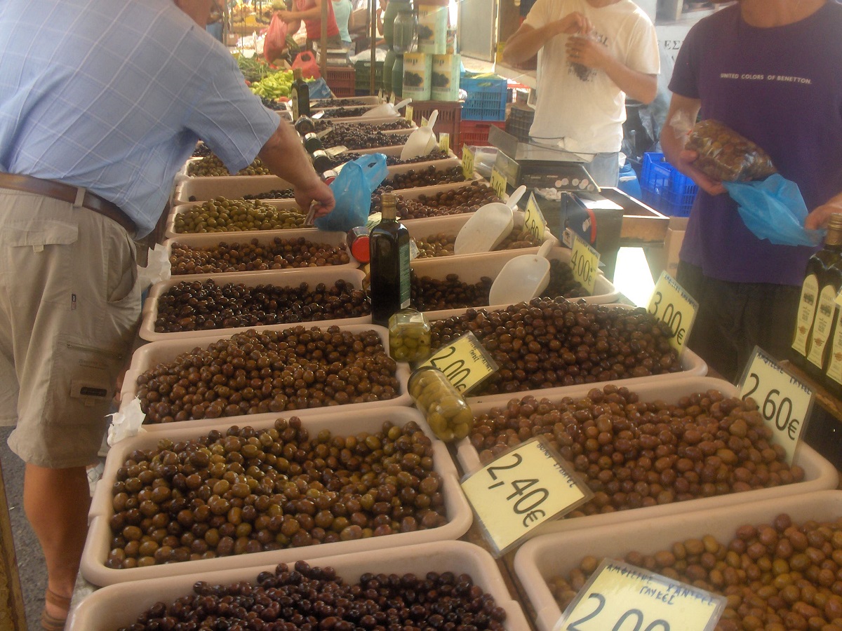 Picture showing domestic olives for sale